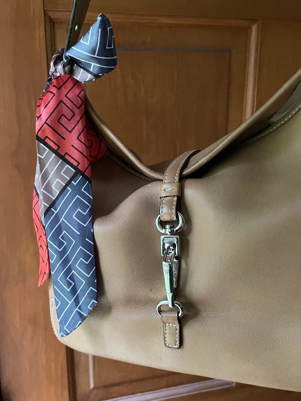 🍎Coach 9266 hamptons leather slouchy buckle hobo🍅